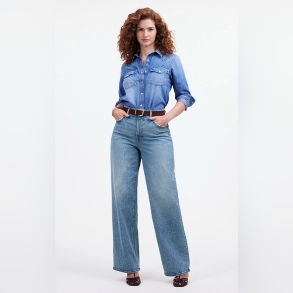 MADEWELL The Curvy Perfect Vintage Wide Leg Jeans - Picture 1 of 7
